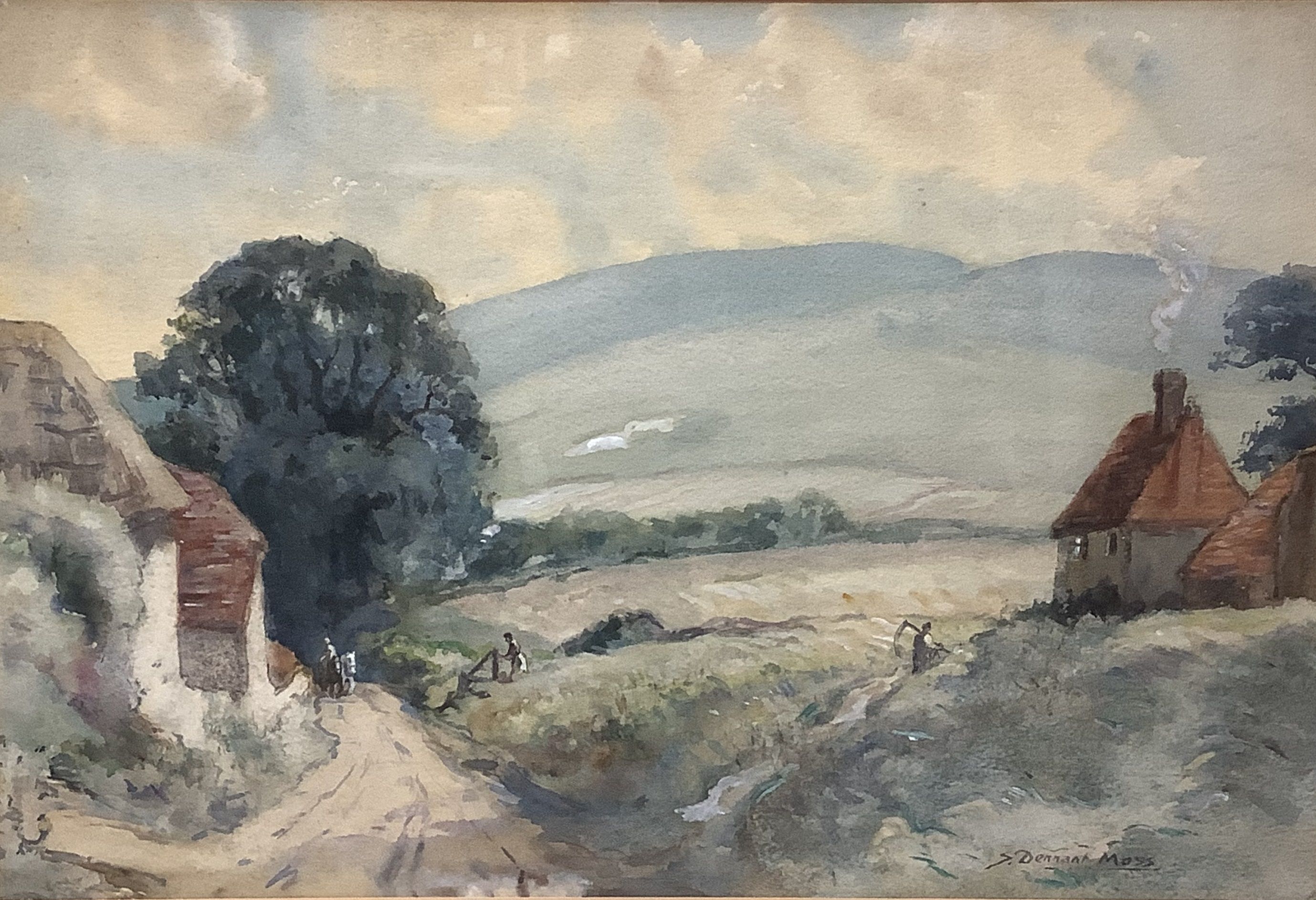 Sidney Dennant Moss (1885-1946), rural landscape, signed, watercolour